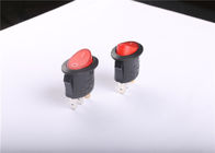 Czerwony SPST Owalny przełącznik kołyskowy LED