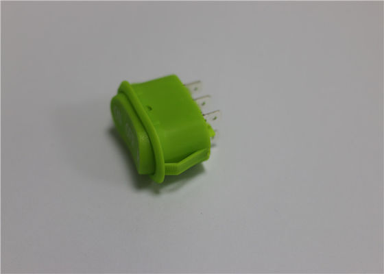 Owalny w kształcie wodoodporny mini przełącznik Rocker, zielony przełącznik Rocker 10a 250v